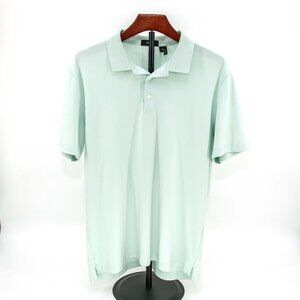 Theory Button Front Polo Shirt / Mint / Men's LARGE